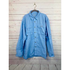 Natural Gear Fishing Top Blue Mens Size XL
